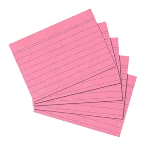Index Card Herlitz 10836195 Pink 100 pcs 170 g/m²