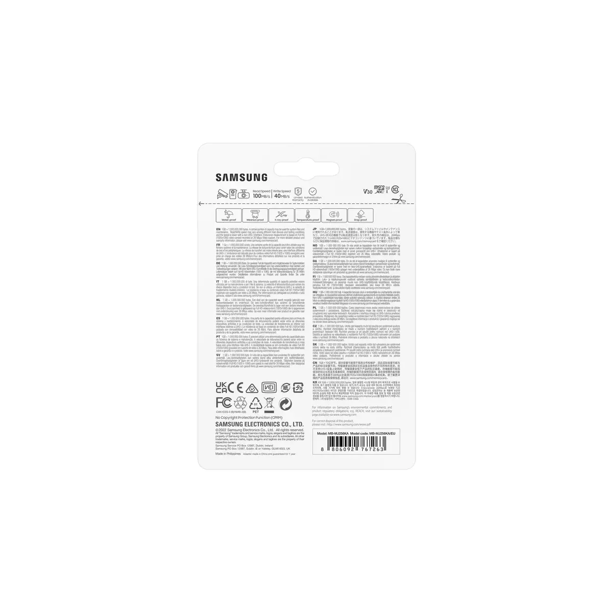 MicroSDXC Samsung 256GB MB-MJ256K Photo 9