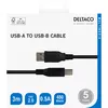 DELTACO USB-B 2.0 kabelis USB-230S-K 3 m Photo 3