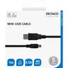 DELTACO USB 2.0 Mini B cable USB-24-K 1 m Photo 3