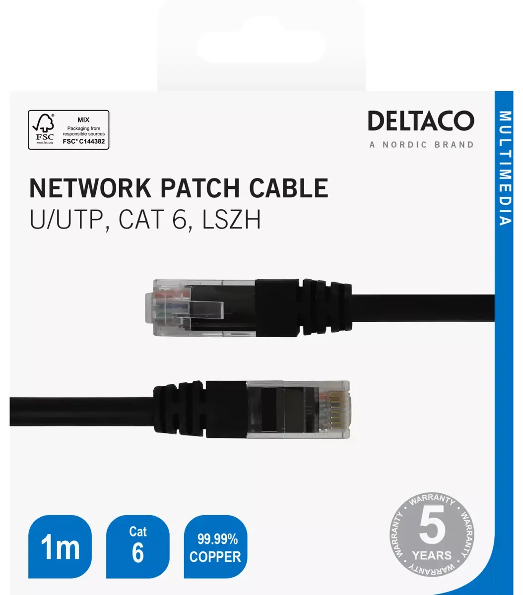 Tīkla kabelis DELTACO U/UTP Cat6 Photo 4