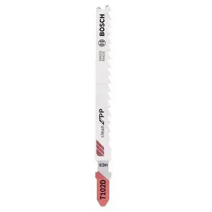 Jigsaw Blade Bosch T 102 D Plastic Profile 4 mm Tooth Spacing