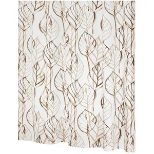 Shower Curtain RIDDER Leaves Brown model 32618 – polyester bathroom curtain, brown leaf print