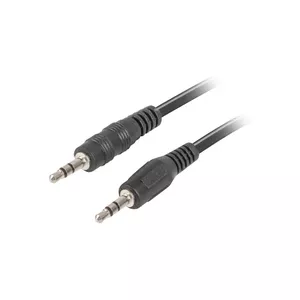Audio cable LANBERG 3.5mm male–male CA-MJMJ-10CC-0020-BK, 2 m, black