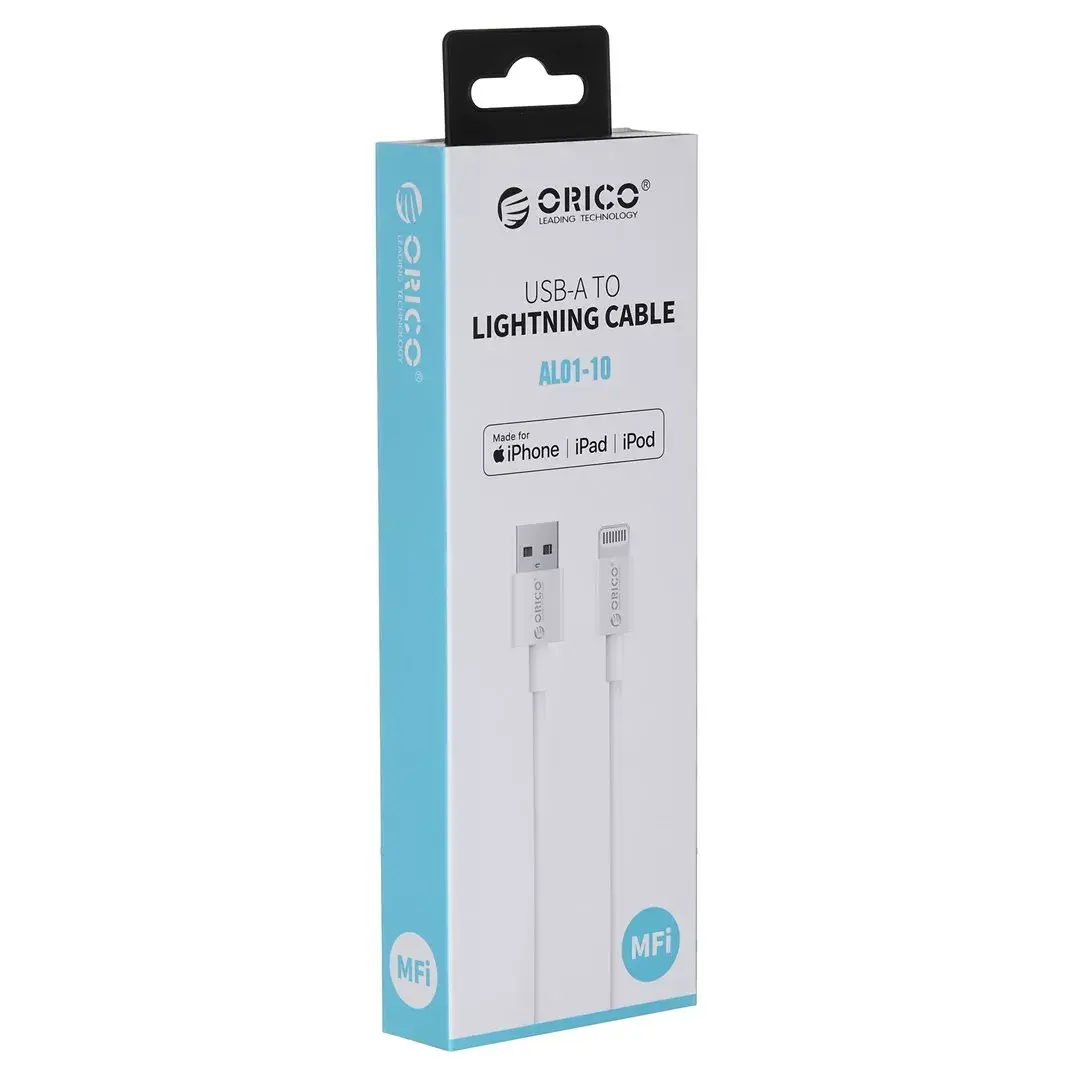 ORICO Lightning кабель AL01-10-Wh-BP 1 м 18W Photo 1