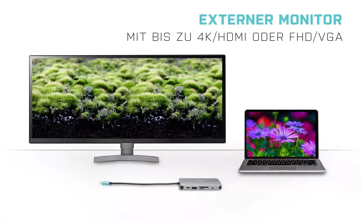 ITEC i-tec Metal USB-C Nano Dock HDMI/VGA ar LAN, 77 W Photo 13