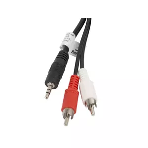 Lanberg CA-MJRC-10CC-0050-BK audio kabelis 5 m 3.5mm 2 x RCA Melns