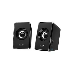 Genius skaļruņi SP-U125 2.0 3W Black — kompakti stereo datori skaļruņi, 3W kopējā jauda, vadu
