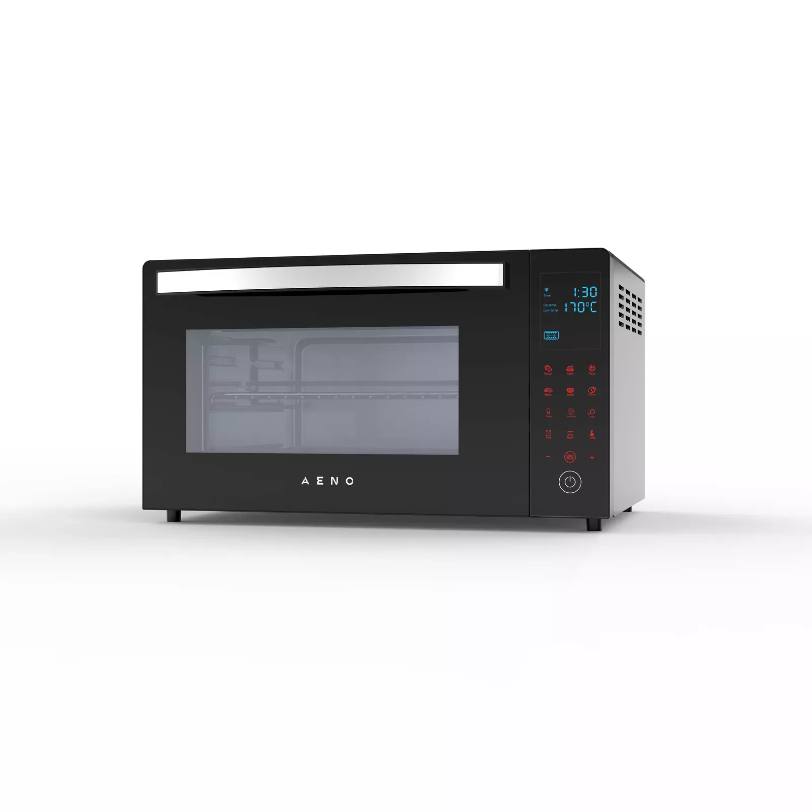 AENO elektriskā cepeškrāsns EO1: 1600 W, 30 L, 6 automātiskās programmas+atkausēšana+mīkla, grils, konvekcija, 6 sildīšanas režīmi, dubultstikla durvis, taimeris 120 min, LCD displejs Photo 2