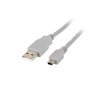USB 2.0 cable LANBERG CA-USBK-10CC-0018-S — Mini-USB A to USB A, 1.8 m, grey