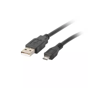 USB 2.0 kabelis LANBERG CA-USBM-10CC-0018-BK, Micro-USB B uz USB A, 1.8 m, melns