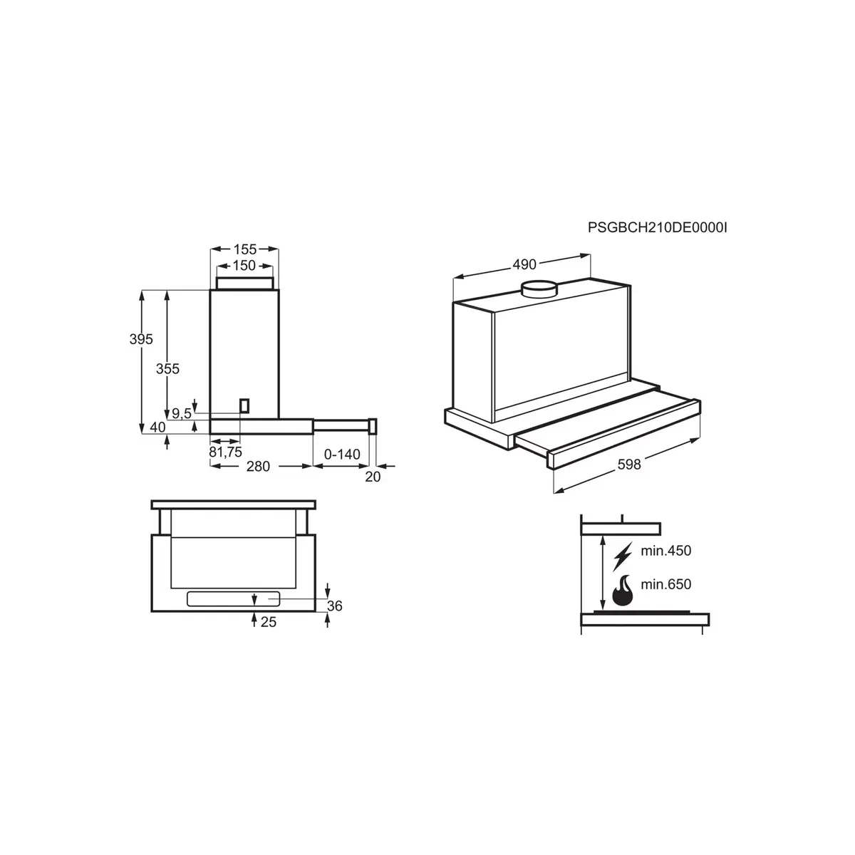 Встраиваемая вытяжка Electrolux LFP616X Photo 2