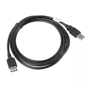 Lanberg CA-USBE-10CC-0018-BK USB kabelis 1,8 m USB 2.0 USB A Melns