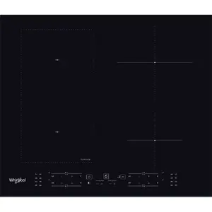 Встраиваемая индукционная варочная панель 59 см WHIRLPOOL WL B1160 BF, 4 зоны, чёрное стекло, сенсорное управление