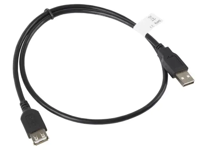 LANBERG кабель USB A–A CA-USBE-10CC-0007-BK 0.7 м Photo 2