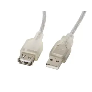 USB cable Lanberg CA-USBE-12CC-0050-TR 5 m USB A Transparent