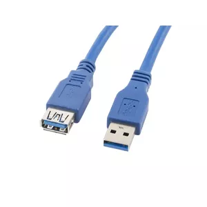 Lanberg CA-US3E-10CC-0018-B USB kabelis 1,8 m USB A Zils