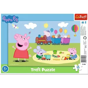 Peppa Pig Happy Train Puzle 15 pcs Komiksi