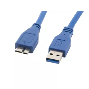 USB cable Lanberg CA-US3M-10CC-0005-B 0.5m Micro-USB A USB A Blue