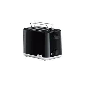 Toaster BRAUN HT1010BK — 2-slice, 900 W, black, plastic housing, slot 132×35×119 mm