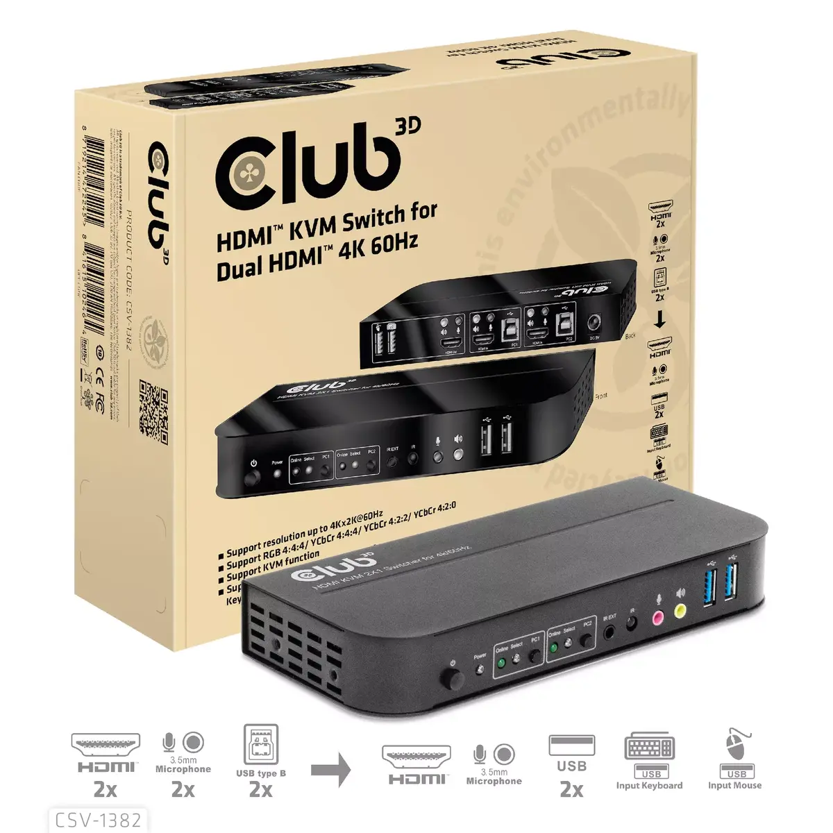 KVM переключатель CLUB3D CSV-1382 Photo 5
