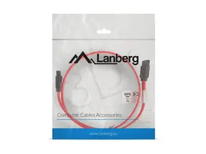 Lanberg SATA III kabelis SATA 7-pin uz SATA 7-pin 0.5 m Sarkans Female/Female