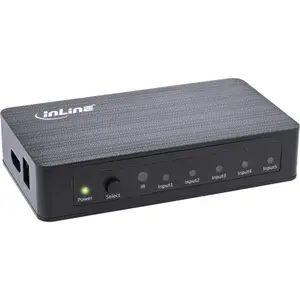 InLine HDMI Switch 65019, 5 port, 4K2K at 60Hz, HDCP 2.2, 6 Gbit/s bandwidth, Black
