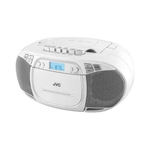 Portable CD player JVC RC-E451W with cassette, MP3, Bluetooth, FM radio (87.5–108 MHz), USB, AUX, 3.2W RMS, white
