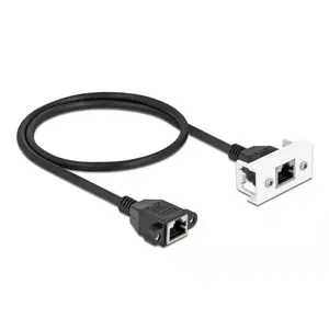 DeLOCK Network Extension Cable Cat.6A 50 cm S/FTP RJ45 Black