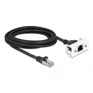 Кабель удлинитель DeLOCK Cat.6A 3м S/FTP RJ45 черный