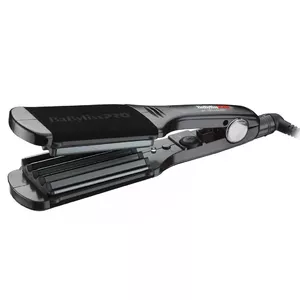 Щипцы-гребень для волос BABYLISS BAB2512EPCE — сетевой прибор с керамико-турмалиновыми пластинами, 5 уровней нагрева, макс. 200°C, вращающийся шнур 2,7 м, 0,89 кг, тёплый чёрно-розовый
