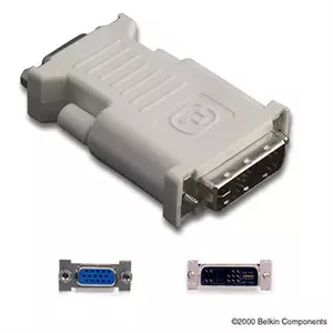 Belkin DVI/VGA, M/F 17 pin analog DVI 15 pin HD D-Sub (HD-15) Pelēks