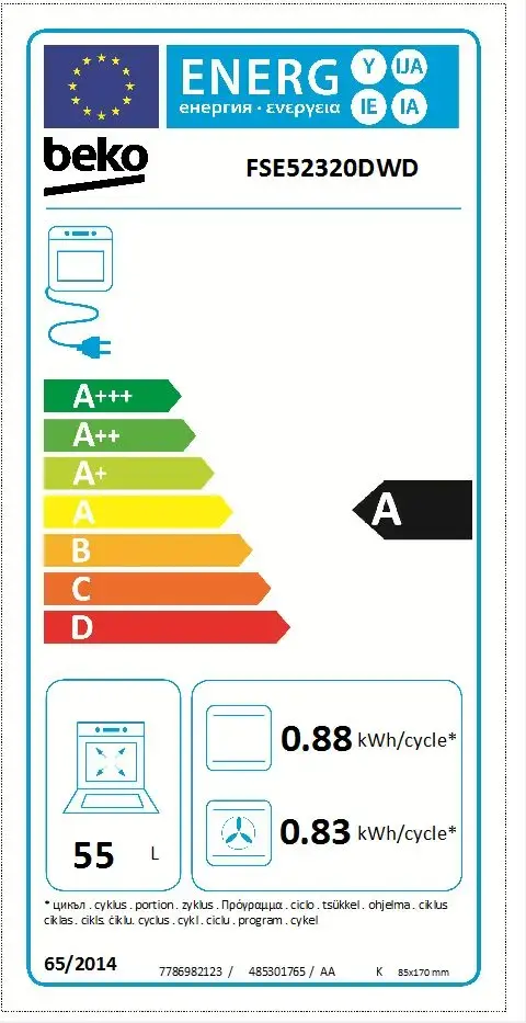 Напольная плита Beko FSE52320DWD Photo 2
