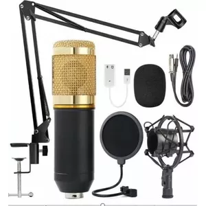 FOREV BM800 Microphone Set with V8 Sound Card and Stand