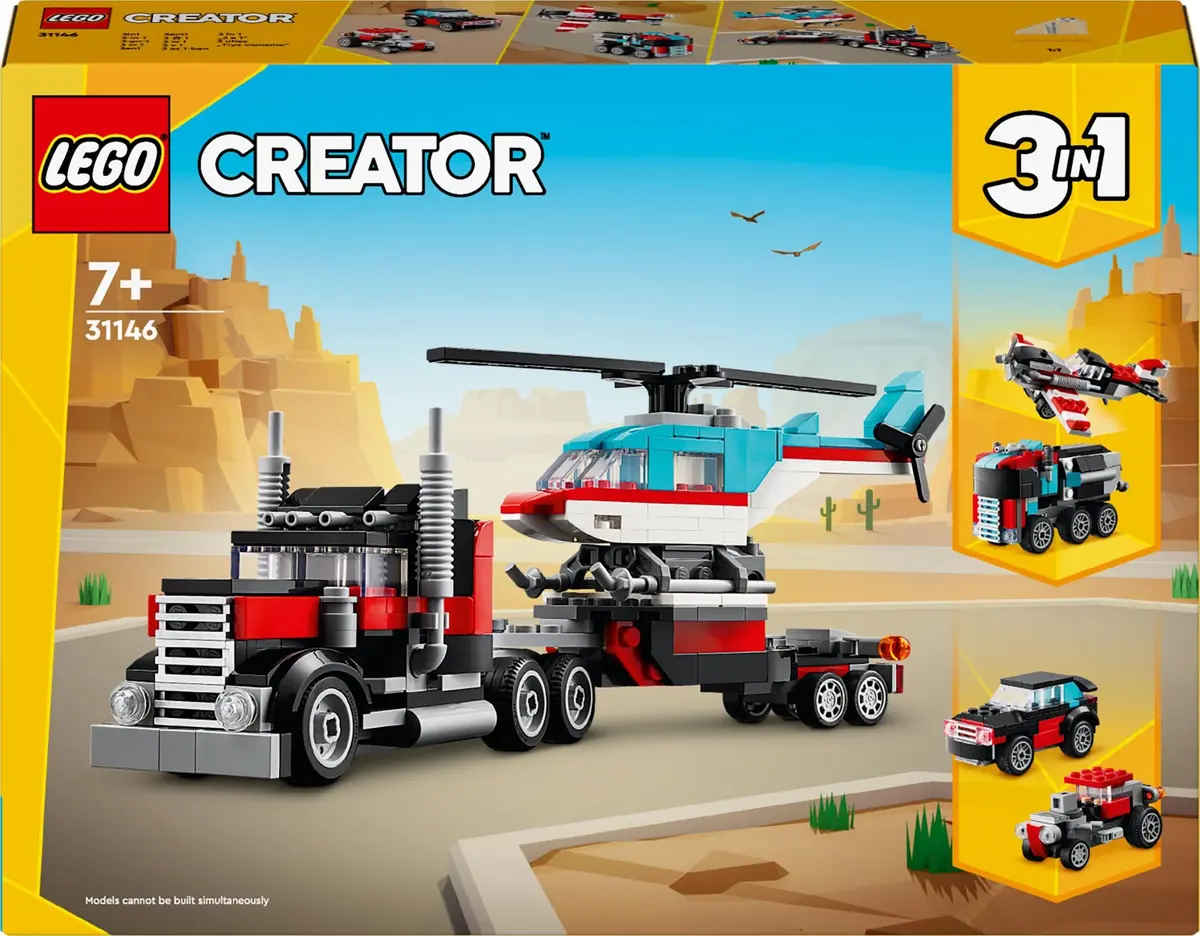 LEGO Creator 31146 Flatbed Truck with Helicopter Photo 2