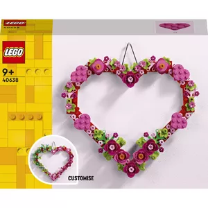 LEGO Heart Ornament Constructor 40638 — Buildable Decorative Piece, 254 pcs, 190×200 mm