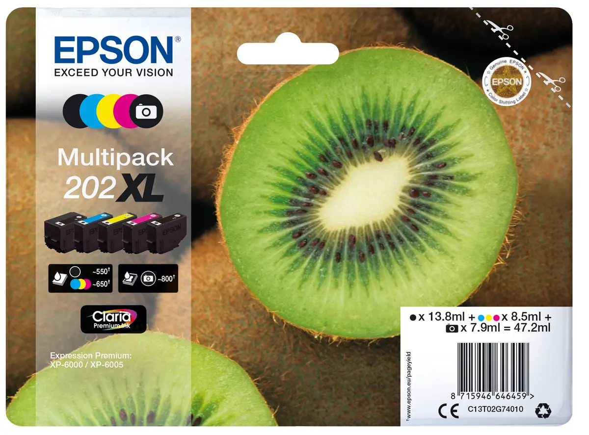Kārtridžs Epson Multipack 202XL C13T02G74020 5-krāsas