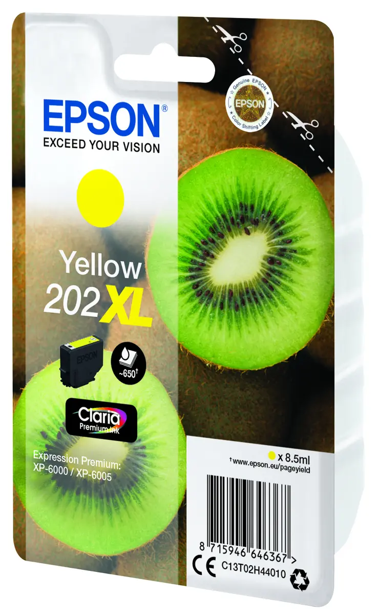 Epson Kiwi Singlepack Yellow 202XL Claria