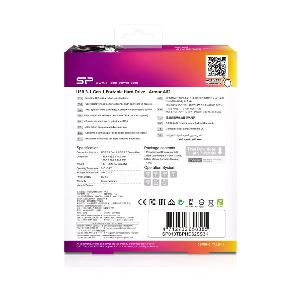 External Hard Drive Silicon Power 1TB Armor A62 Photo 7