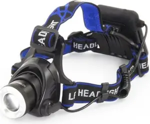 Galvas lampa ESPERANZA EOT005 — LED Cree T6, 3W, 600 lm, 2×AA, alumīnija korpuss, ūdensizturīga, triecienizturīga, regulējams stiprinājums