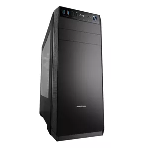 PC Case MODECOM Oberon Pro Midi Tower — black, supports ATX/microATX/ITX, 7 expansion slots, up to 395 mm GPU, 5 HDD/3 SSD bays