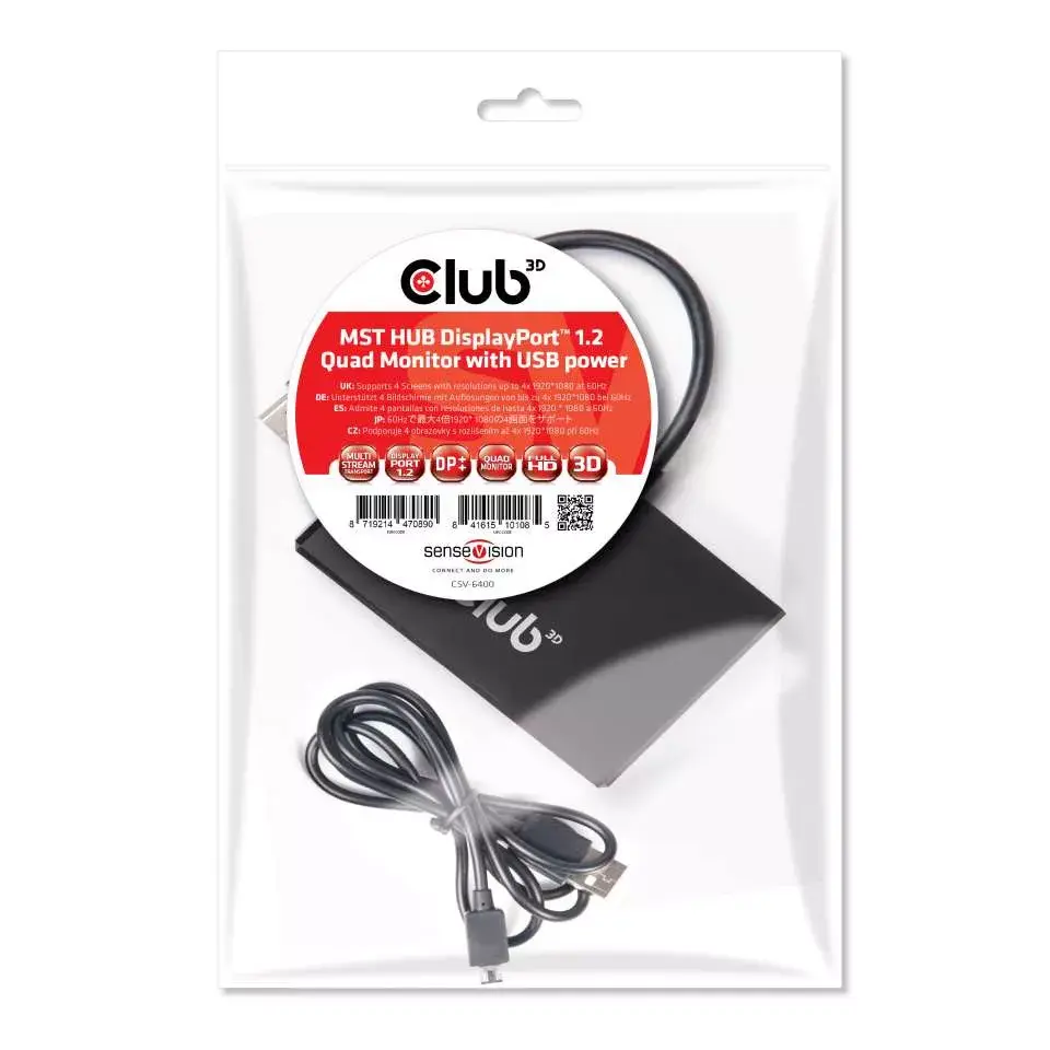 Мультимедийный транспортный хаб CLUB3D DisplayPort 1.2 Photo 2