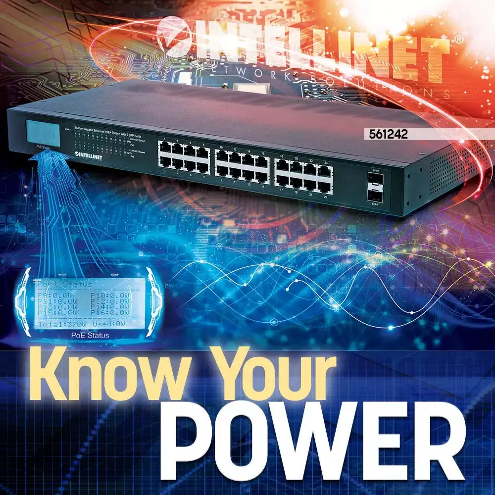 Unmanaged Switch Intellinet 24-Port Gigabit Ethernet PoE+ 561242 Photo 2