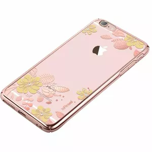 X-Fitted Plastic Case With Swarovski Crystals for Apple iPhone  6 / 6S Pink / Pink Flower