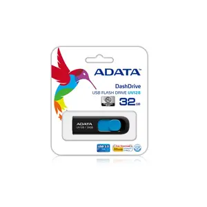 USB flash drive ADATA UV128 128GB USB Type-A 3.2 Gen 1, read 90 MB/s, write 40 MB/s, slide form factor, black