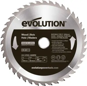 Пильный диск TCT Evolution EVO-230-40-D 230 мм, 40 зубьев для резки древесины