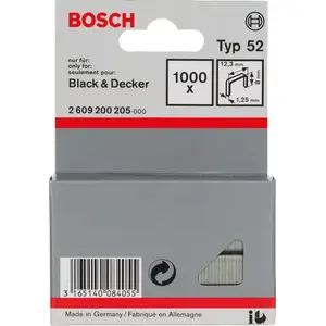 Скобы Bosch 2 609 200 205 упаковка 1000 скоб длина ножки 8 мм