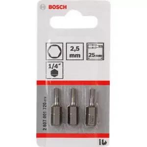 Bosch biti 3 gab. 2,5 mm 25 mm Photo 2