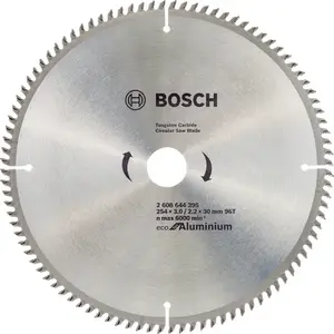 Дисковая пильная пластина Bosch 2608644395 — Ø254 мм, для алюминия и металла, посадочное 30 мм