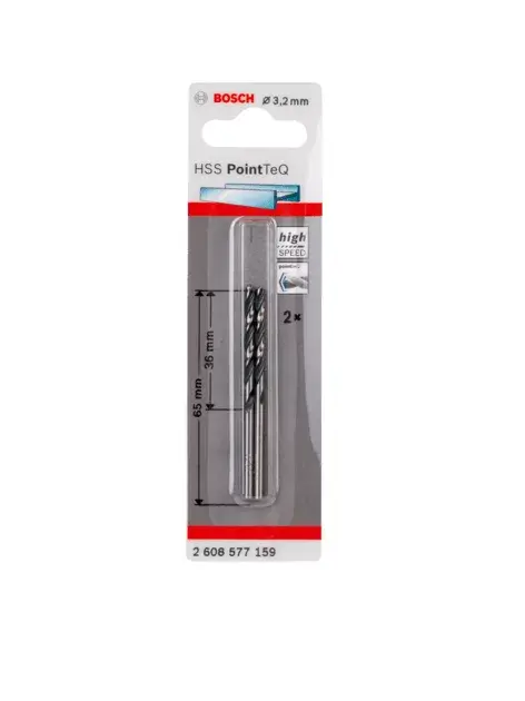 Bosch HSS Twist Drill Bits PointTeQ 3.2 mm Photo 2